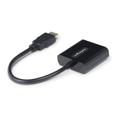 StarTech.com Adaptateur HDMI vers VGA, Convertisseur Vidéo Actif pour Ordinateur Portable/Bureau, 1920x1080 (1080p), Source HDMI vers Moniteur/Affichage/Projecteur VGA