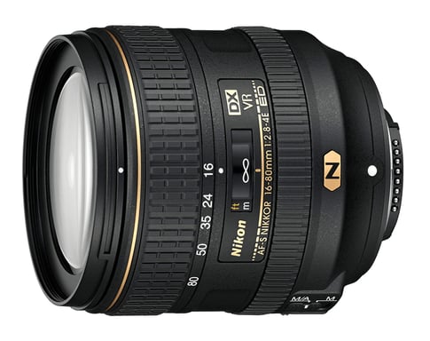 Nikon AF-S DX NIKKOR 16–80 mm 1:2,8–4E ED VR SLR Negro