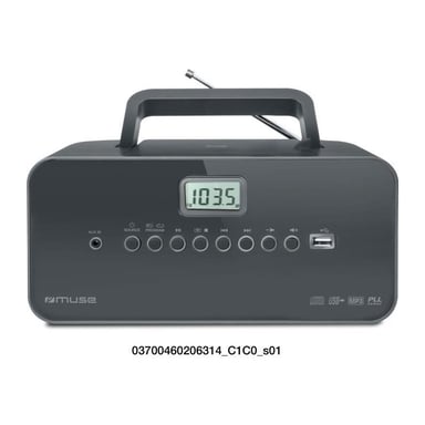 MUSE M-28 DG Radio Portátil - CD - USB - Negro