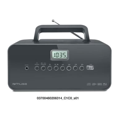 MUSE M-28 DG Radio portatile - CD - USB - Nero