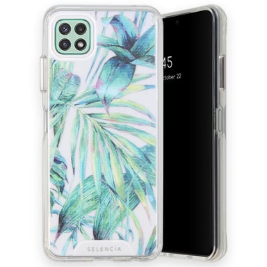 Selencia Coque très protectrice Zarya Fashion pour Samsung Galaxy A22 (5G) - Jungle Leaves