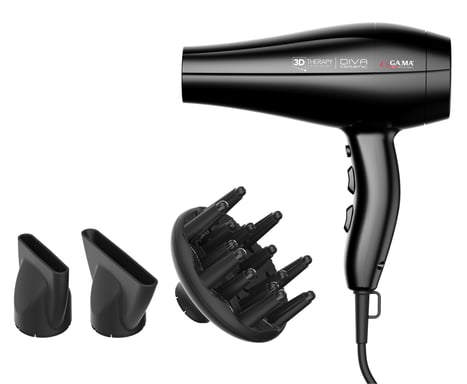 GA.MA Diva Ceramic Ion asciugacapelli 2300 W Nero