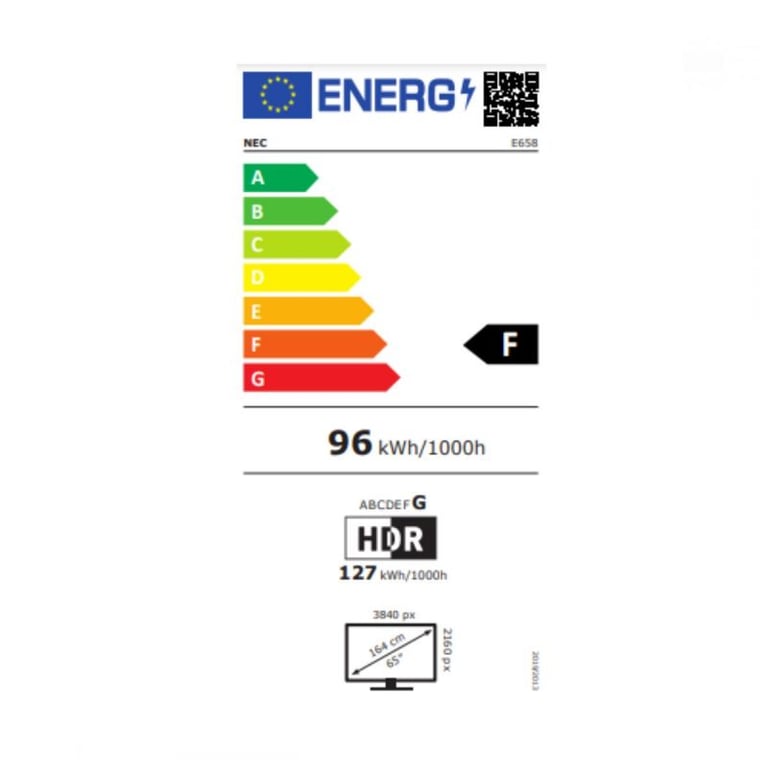 MultiSync E658 MultiSync E658 165.1 cm 65`` IPS 3840 x 2160 pixels 350 cdm² 4K Ultra HD Direct LED Neuf - vue 2