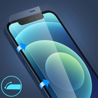 MW Protection d'écran pour iPhone 12/12 Pro POLYBAG avec applicateur intégré Transparent