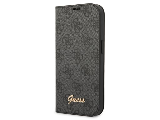 Guess Funda Folio para iPhone 14 Plus Printed 4G Trendy Negro