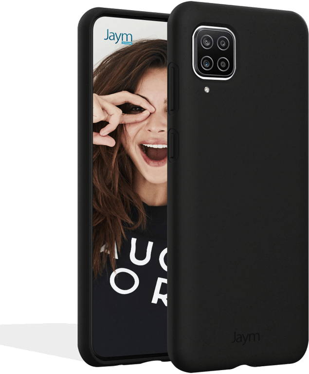 JAYM - Coque Silicone Premium Noire pour Samsung Galaxy A12 -100% Silicone et Microfibre - Renforcée