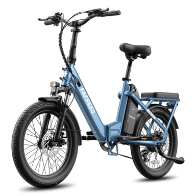 VéLo éLectrique Flexible Fafrees F20 - Moteur 250 W, Batterie 36 V 20 Ah, Pneus 20 Pouces, Freins à Disque MéCaniques - Gris-Bleu