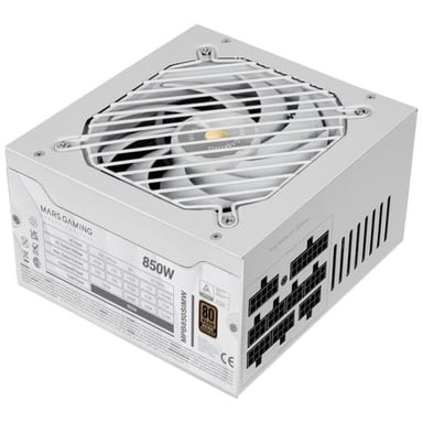 Fuente de Alimentación Mars Gaming MPB850SIM- 850W- Ventilador 14cm- 80 Plus Bronze- Blanca