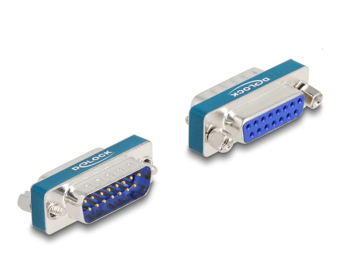 DeLOCK Filtro di soppressione delle interferenze RF/EMI D-Sub 15 pin maschio a femmina con induzione passa-basso - Nuevo