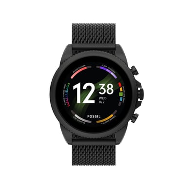 Fossil FTW4066 smartwatche et montre de sport 3,25 cm (1.28'') AMOLED 44 mm Numérique 416 x 416 pixels Écran tactile Noir Wifi GPS (satellite)