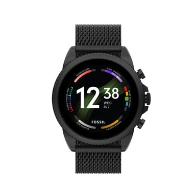 Fossil FTW4066 Relojes inteligentes y deportivos 3,25 cm (1.28'') AMOLED 44 mm Digital 416 x 416 Pixeles Pantalla táctil Negro Wifi GPS (satélite)