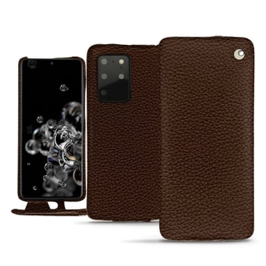 Housse cuir Samsung Galaxy S20+ 5G -  - Marron - Cuir grainé
