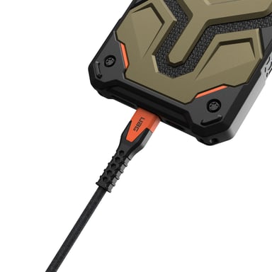 Urban Armor Gear UAG Rgd Kvlr USBC-Ltng Cbl 5ft Black/Ora 1,5 m Negro, Naranja
