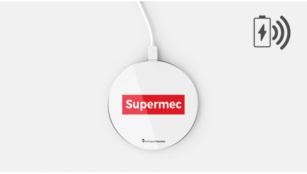 LaCoqueFrançaise Chargeur Induction contour argent blanc SuperMec