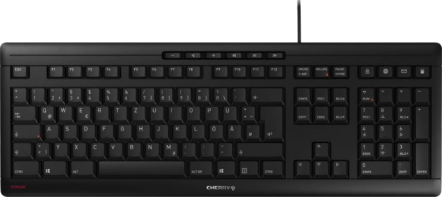 CHERRY STREAM clavier USB AZERTY Belge Noir