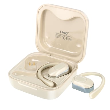 Écouteurs Bluetooth Sport Conduction Aérienne avec Boîtier de Charge Blanc