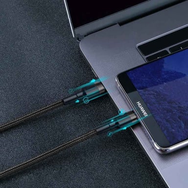 Baseus Cafule cable USB 2 m USB C Negro, Gris