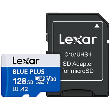 128GB BLUE PLUS MICROSDXC UHS-ICARD