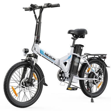 Bicicletta elettrica pieghevole VARUN C20-1 PRO, batteria rimovibile da 48V 13Ah - bianca