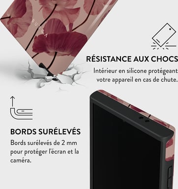 Burga Funda para Galaxy S24 Ultra Tough Resistente a los golpes modelo Tender Kiss Rojo