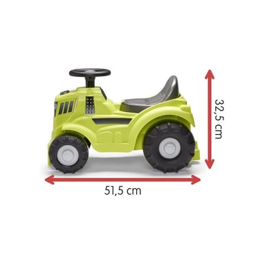 Trattore portante Ecoiffier 51,5 cm con sedile inclinabile e vano portaoggetti Verde