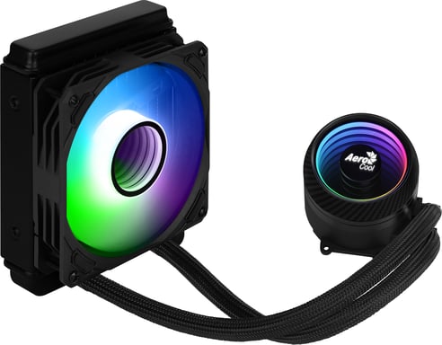 Aerocool MIRAGEL120 Refrigeración Líquida CPU Ventilador 12cm ARGB TDP 200W Negro