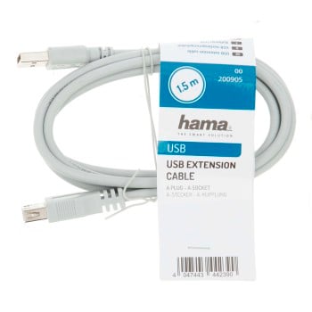 Hama 00200905 Cavo USB 1,5 m USB 2.0 USB A Grigio