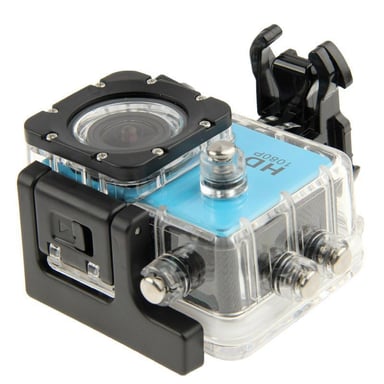 Camera Embarquée Sport Caisson Étanche Waterproof 12 Mp Full HD 1080P Bleu 8Go YONIS