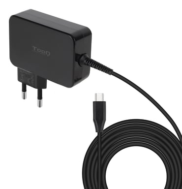 CARGADOR TOOQ PORTATIL GAN USB-C PD 100W NEGRO