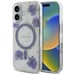 Étui Guess Resin Flowers Glitter MagSafe pour iPhone 16 violet