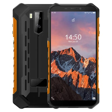 Smartphone Incassable 5.5 pouces 1080P Android 10 Portable 4+64Go IP69 Orange YONIS