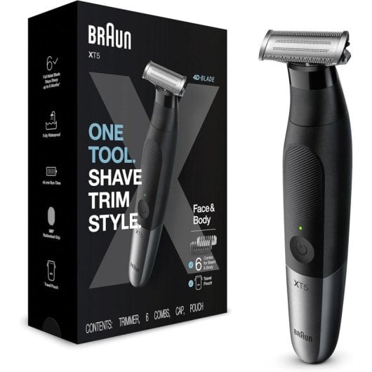 Braun Series X XT5200 Rasoio Trimmer Nero, Metallico - Neuf