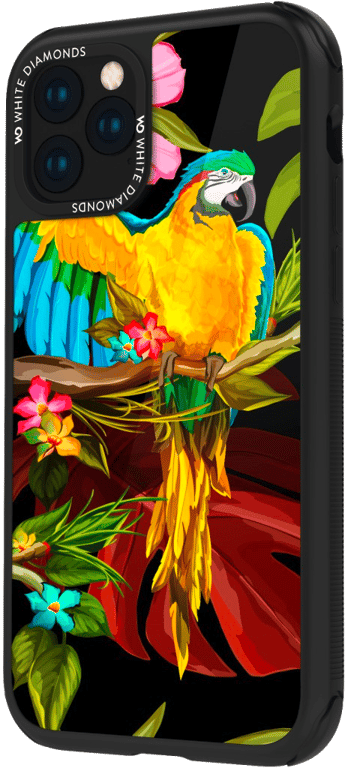 Coque de protection Jungle pour iPhone 11 Pro, perroquet