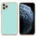 Coque pour Apple iPhone 11 PRO en Glossy Vert Menthe - Or Housse de protection Étui en silicone TPU flexible et avec protection pour appareil photo