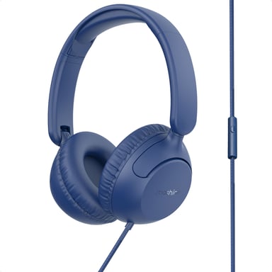 imoshion Casque filaires pour enfants - Câble AUX - Limiteur de décibels - Denim Blue