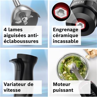 Mixeur À Main Bosch MSM4B623 – 1000 Watt, 0,6L, 12 Vitesses - vue 7