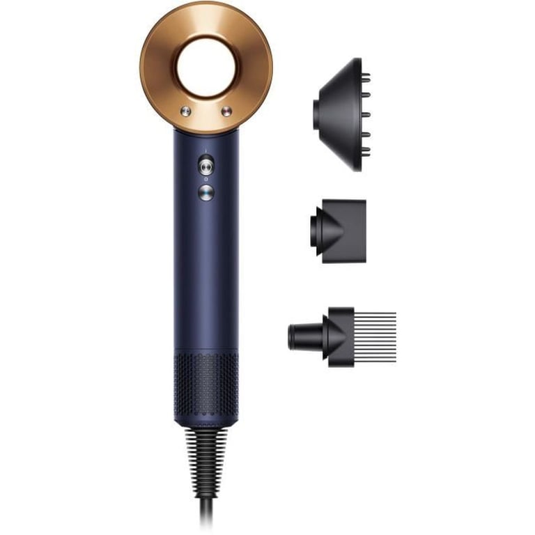 Sèche-cheveux Dyson Supersonic V9 1600 W Bleu de Prusse cuivré Contrôle intelligent chaleur 3 vitesses 4 températures air froid - Neuf