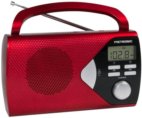 Metronic 477201 Radio digitale portatile rossa