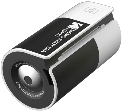 Kodak Memo Shot ERA MS100 - Stampa fotografica autoadesiva 2,7x1,8, compatibile con iOS/Android via Bluetooth, facile sostituzione della cartuccia con un solo tocco, stampe in 25 secondi, App KODAK Memo - Bianco