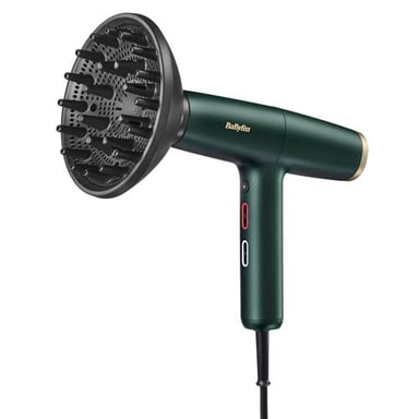 Asciugacapelli Babyliss D6555DE Air Power Pro VERDE 1700W - Tecnologia Ionica Anti-Frizz