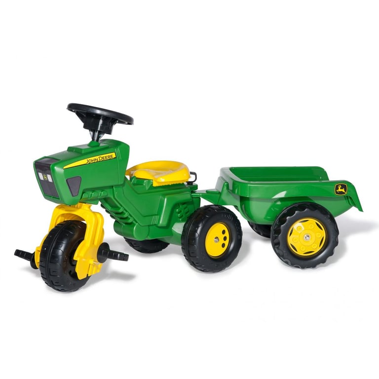 Tracteur à Pédale Rolly Toys avec Remorque RollyTrac John Deere Idéal pour les Enfants de 2 5 à Neuf