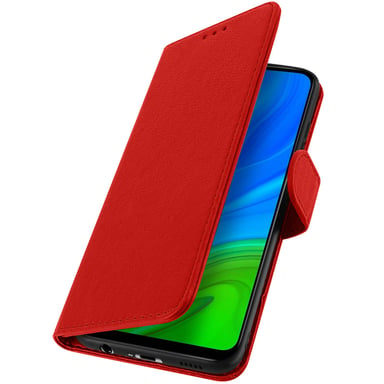 Funda para Huawei P smart 2020 Tarjetero Soporte Vídeo Rojo
