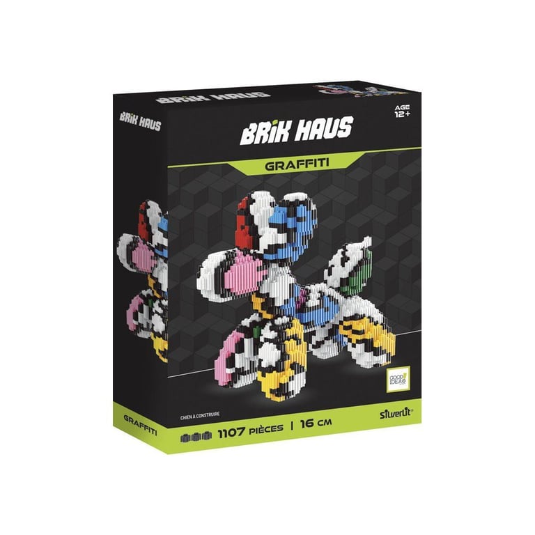 Jeu de construction décoratif SILVERLIT Brik Haus Chien Pop Art Plus de 1200 pièces Objet déco - vue 5