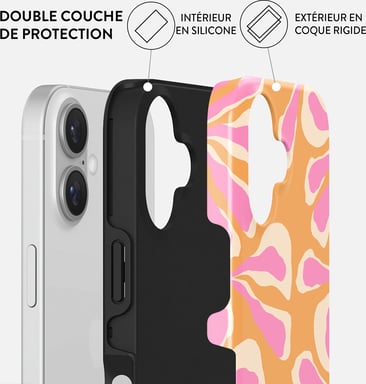 Burga Funda para iPhone 16 MagSafe Tough Shockproof Modelo Aloha Rosa
