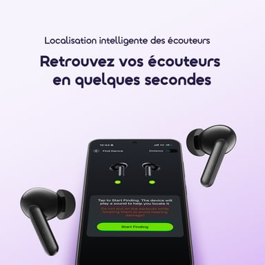 Auriculares inalámbricos oraimo SpaceBuds Lite Black con HavyBass™ y 40 h de batería