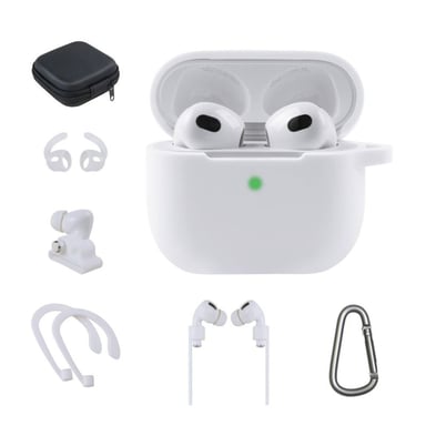 Kit accessori On Earz Mobile Gear 7 in 1 per Apple AirPods 3ª Generazione Bianco