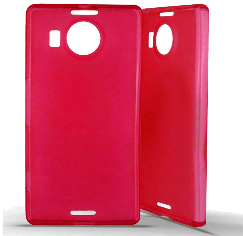 Coque silicone unie compatible Givré Rouge Nokia Lumia 950 XL