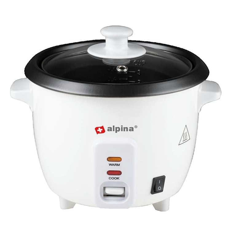 alpina Cuiseur à riz 0 6 litre 300 watts cuve aluminium voyants lumineux riz parfait