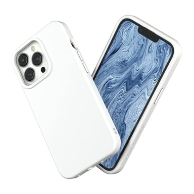 Funda RhinoShield compatible con [iPhone 13 Pro] SolidSuit - Funda fina con tecnología de absorción de impactos y acabado premium - Classic White