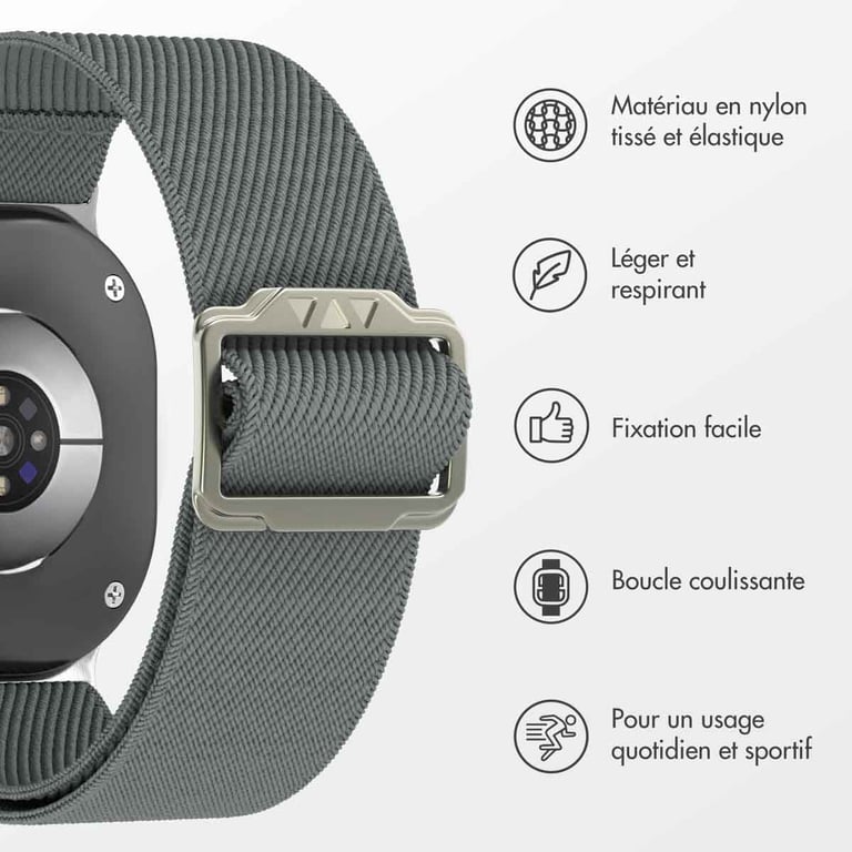 Bracelet Samsung Galaxy Watch 8 46mm Nylon élastique - vue 6